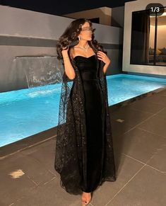 Birthday Outfit For Indian Women, Dubai Evening Dress, Abaya For Party, Arab Wedding Guest Dress, Shawl Over Dress, Modest Prom, Women Dresses Classy, Fancy Dresses Long