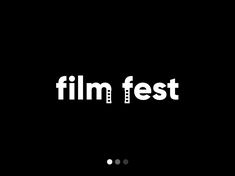 the film fest logo is shown on a black background