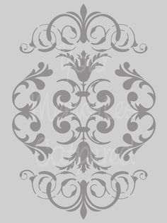 an ornate design in grey on a gray background