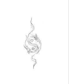 a black and white drawing of a dragon on a white background with the letter s in it's center