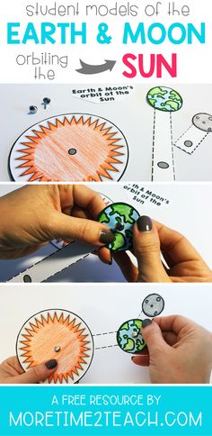 an earth and moon craft for kids to make with the sun, planets, and stars