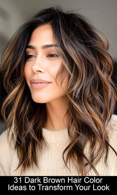 If you're on the hunt for dark brown hair color ideas that will truly stand out in 2024, you've come to the right place. The rich, velvety tones of dark brown #brownhair Dark Brown Hair Color Ideas, Brown Hair Color Ideas, Brown Hair Color, Hair Creations, Dark Brown Hair Color, Hair Affair