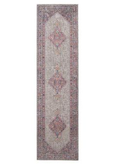 Imagine this beautiful runner rug in your home's hallway: Menhit Grey Transitional Patterned Runner Rug Gray Runner Rug, Rugs Australia, Grey Runner, Distressed Texture, Grey Rug, Vintage Persian Rug