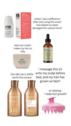 #k18 #mielle #ouai #redkey Health Hair Growth, Shampoo To Help Hair Grow, Monthly Maintenance Beauty, Good Hair Products For Straight Hair, Healthy Hair Routine Products, Shampoos That Are Good For Your Hair, Thinned Out Hair, Silky Hair Tips, Clean Hair Products