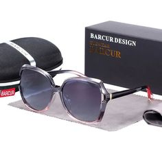 Buy Barcur Women Oversize TR90 Sunglasses Polarized Lenses UV400 Sunglasses Fashion Shades - by Lucid Fantasy  - $28.99
lf-jewelry.com/4eabN9b Uv400 Sunglasses, We Bear, Sunglass Lenses, Polarized Lenses, Sunglasses Sale, Polarized Sunglasses, Purple And Black, E Design, A Team