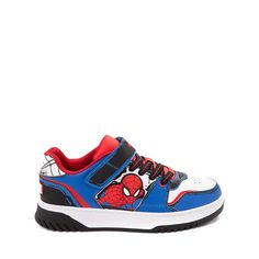 Kid Power Marvel Spider-Man Lo Sneaker - Little Kid / Big Kid - Royal Blue Sporty Sneakers With Character Print For Streetwear, Sporty High-top Sneakers With Character Print, Blue High-top Sneakers With Graphic Print, Graphic Print Skate Shoes With Round Toe, Blue Sports Sneakers With Graphic Print, Blue Graphic Print Sports Sneakers, Synthetic Sneakers With Character Print And Round Toe, Spiderman Kids, Shoe Size Chart Kids