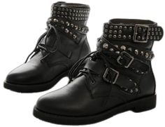 Platform Shoes Black, Black Platform Shoes, Leather Rivets, Steampunk Style, Gothic Punk, Buckle Boots, Motorcycle Boots, Steampunk Fashion, Women Leather