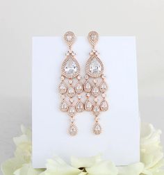 Rose Gold earrings Chandelier earrings Bridal jewelry Glamorous Rose Gold Cubic Zirconia Chandelier Earrings, Rose Gold Drop Bridal Earrings, Rose Gold Dangle Teardrop Earrings, Glamorous Cubic Zirconia Drop Chandelier Earrings, Rose Gold Cubic Zirconia Dangle Chandelier Earrings, Rose Gold Cubic Zirconia Drop Bridal Earrings, Glamorous Rose Gold Dangle Chandelier Earrings, Glamorous Long Drop Chandelier Earrings With Cubic Zirconia, Glamorous Rose Gold Dangle Bridal Earrings