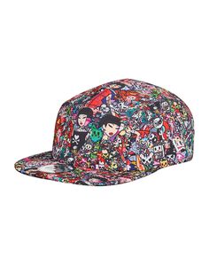 Details: - New Era® Five Panel Hat  - Sublimated print – print placement will vary  - New Era® flag is stitched on the wearer's left side - Material: 100% Polyester - Size: One Size Fits Most; adjustable back Adjustable Snapback Hat With Graphic Print And Flat Bill, Adjustable Snapback Hat With Graphic Print, Fun 5-panel Hats For Streetwear, Fun 5-panel Streetwear Hats, Adjustable 5-panel Hat With Graphic Print, Multicolor 5-panel Hat For Streetwear, Hip Hop Graphic Print Snapback Baseball Cap, Adjustable Flat Bill Hat With Graphic Print, Hip Hop Cap With Graphic Print