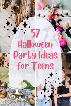 halloween party ideas for teens with text overlay