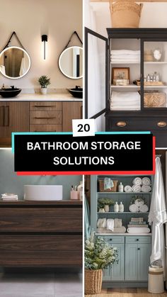 bathroom storage solution for small spaces with lots of space to put in the cupboards