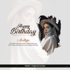 a woman wearing a hat with the caption happy birthday mahira you're not more beautiful than i am still to site