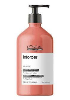 L'Oreal Serie Expert Inforcer Strengthening Anti-Breakage Conditioner 16.9 oz A strengthening conditioner for normal to fragile hair, infused with Biotin and Vitamin B6. • Strengthens, protects, and softens the hair. • Deeply conditions without weighing down the hair and provides an instant reduction of breakage. All The Products we sell Are New & Authentic. Some Packaging May Vary  We Do COMBINE  SHIPPING For A  DISCOUNT on Most Multiple Purchases. To Receive A Combined Shipping Discount, Pleas Loreal Paris Shampoo, Shampoo Loreal, Teasing Comb, Vitamin B6, Salon Services, Hair Scalp, L Oreal, Professional Hairstyles, Beauty Supply