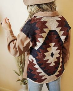 Tops- Sweet Native Sweaters, Lace Blouses, & Boho Tops from Spool No.72. | Spool No.72 Western Sweaters, Suede Jacket Women, Ranch Hand, Barn Coat, Country Girl Style, Color Sand, Western Boho, Navy And Brown, Favorite Sweater