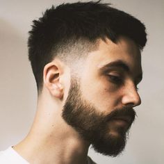 Brunette Hair Trends, Men Fade Haircut Short, Short Hair With Beard, Short Fade Haircut, Mens Hairstyles Fade, Mens Hairstyles With Beard, Gents Hair Style