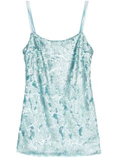 aqua blue sequin design spaghetti straps concealed rear zip fastening thigh-length straight hem Teal Party Dress, Aquamarine Clothes, Mini Formal Dresses, Mini Dresses Formal, Blue Sparkle Dress, Blue Runway, Aquamarine Dress, Blue Sparkly Dress, Aqua Blue Dress