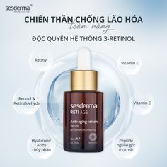 Sesderma Vietnam Beauty Products Photography, Anti Aging Serum, Banner Ads, Retinol, Vitamin E, Anti Aging, Vietnam, Vitamins, Serum