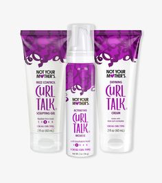 Mini Styling Set Curl Talk, Not Your Mothers, Curly Hair Products, Styling Mousse, Curl Defining, Curl Defining Cream, Curly Hair Types, Curl Cream, Defined Curls