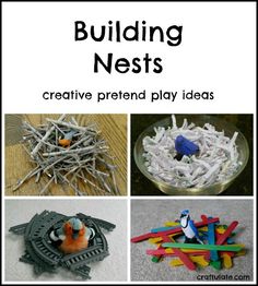 the cover of building nests creative pretend play ideas