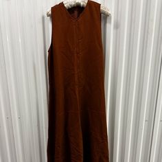 Beautiful Russet Color Linen Dress With Flair Bottom. Brand New. Runs Small. Casual Brown Sleeveless Maxi Dress, Casual Brown A-line Maxi Dress, Zara Sleeveless Brown Maxi Dress, Zara Brown Sleeveless Midi Dress, Zara Brown Sleeveless Maxi Dress, Zara Brown Sleeveless Dress, Brown Sleeveless Midi Dress For Daywear, Sleeveless Brown Maxi Dress For Fall, Sleeveless Zara Maxi Dress For Fall