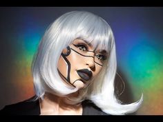 Bicentennial Robot Halloween Makeup | iluvsarahii - YouTube Alien Make-up, Iluvsarahii Makeup, Robot Makeup, Cyberpunk Makeup, Futuristic Makeup, Alien Makeup, Creepy Makeup, Galaxy Makeup, Drag Make-up