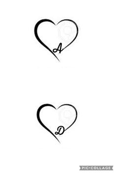 two hearts with the number four drawn on them