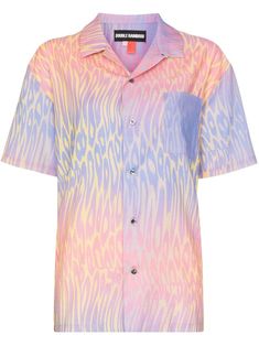 Double Rainbouu Hawaiian print cotton shirt - Pink Hawaiian Print Shirts, Designer Tops For Women, Designer Tops, Designer Shirts, Love T Shirt, Cotton Hoodie, Tops For Women, Printed Blouse