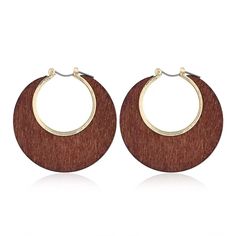 PRICES MAY VARY. Material: Made of natural wood, lightweight, comfortable to wear, protect your sensitive skin The earrings diameter: 1.97''. The earring consists of round wooden circle.Maybe become your first wooden earring among your many earrings, Of cause, if you like it. The wooden earrings is a simple, stylish and lightweight earrings are a good choice, it makes you attractive and unique. PERFECT DESIGN: Classic style,Vintage and elegant and simple elegance with the warmth of natural wood, Brown Hoop Earrings For Gift, Trendy Brown Jewelry For Summer, Trendy Brown Summer Jewelry, Minimalist Brown Hoop Earrings For Gift, Brown Hoop Earrings For Summer, Trendy Small Hoop Brown Earrings, Trendy Brown Hoop Jewelry, Adjustable Brown Hoop Earrings, Minimalist Brown Hoop Earrings For Everyday