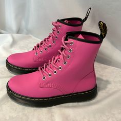 Nwot Dr. Marten's Zavala Combat Boot Pink Size 5 New Without Box, Leather Upper, Lace Up Closure, Iconic Yellow Stitching With Rubber Lug Outsole Pink Combat Boots Women, Pink Round Toe Martin Boots For Fall, Pink Martin Boots With Round Toe For Fall, Fall Pink Martin Boots With Round Toe, Pink Winter Lace-up Boots, Pink Round Toe Lace-up Boots For Winter, Pink Round Toe Lace-up Boots For Fall, Pink Round Toe Lace-up Boots For Spring, Spring Combat Boots With Laces And Round Toe