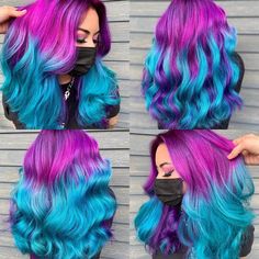 Hair For Summer, Summer Lights, Fantasy Make-up, Red Hair Looks, Arctic Fox Hair Color, Pretty Rainbow, Hair Color Underneath, Peekaboo Hair