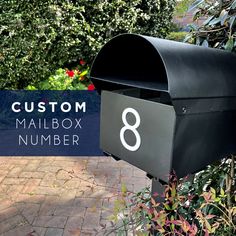 a mailbox with the number 8 on it