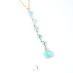 Indulge in the mesmerizing beauty of the Natural star Amazonite lariat pendant necklace. Featuring a string of 4 mm faceted green Amazonite beads and a stunning carved star-shaped Amazonite drop, this necklace is a must-have for any jewelry collection. Whether as a personal accessory or a thoughtful gift, this unique piece will surely captivate and enchant.This Amazonite star pendant necklace comes in two colors: silver or gold. The silver option will come with solid 925 sterling silver cable ch Celestial Dangle Necklace With Star Charm, Gift Lariat Necklace With Faceted Beads, Faceted Beads Lariat Necklace Gift, Green Necklace With Star Charm For Gift, Faceted Round Beads Lariat Necklace As Gift, Adjustable Lariat Necklace With Faceted Beads For Gift, Adjustable Faceted Dangle Necklaces, Adjustable Dangle Faceted Necklace, Faceted Beads Lariat Jewelry For Gift