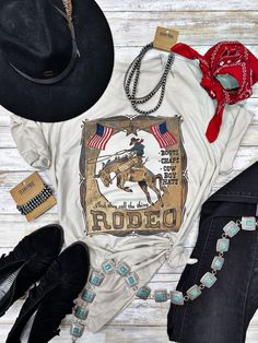 They Call the Thing Rodeo Tee by Texas True Threads Rodeo Clothes, Rodeo Art, Blue Graphic Tee, Western Artist, Cute Country Outfits, Rodeo Outfits, Cute N Country, Blue Graphic, Boy Hat