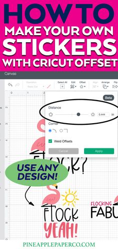 how to make your own stickers with cricut off set