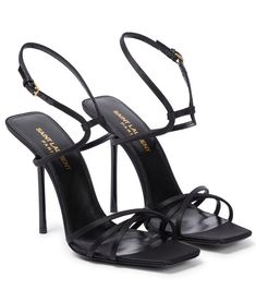 Saint Laurent Shoes, Black Sandals Heels