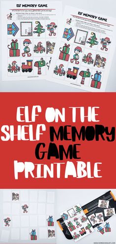 the printable christmas memory game for kids to play on their own computer or tablet