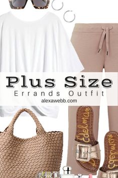 Pallazo Pants Outfit Ideas Plus Size, Plus Size Comfortable Outfits, Plus Size Leisure Outfits, Leisure Wear Women Outfit, Plus Size Athleisure Outfits Summer, Running Errands Outfit Summer, Plus Size Lounge Wear Outfit