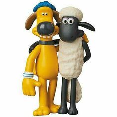 two cartoon sheep standing next to each other