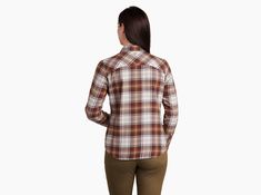 Cozy up in the KÜHL TESS™ FLANNEL LS SHIRT. With super-soft fabric, snap front for easy layering and corduroy trim for added style, it's sure to be your go-to flannel. Fall Flannel Work Shirt With Snap Buttons, Fall Flannel Shirt With Snap Buttons For Work, Fall Workwear Flannel Shirt With Snap Buttons, Fitted Flannel Shirt For Fall, Fitted Flannel Shirt For Fall Workwear, Fitted Flannel Casual Shirt, Fitted Flannel Shirt Casual Style, Fitted Casual Flannel Shirt, Cheap Long Sleeve Flannel Shirt For Outdoors