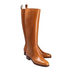 WOMEN BOOTS IN TAN VITELLO Luxury Calf Leather Knee-high Boots For Business, Luxury Knee-high Boots With Leather Sole For Business, Luxury Knee-high Calf Leather Boots With Leather Sole, Luxury Knee-high Calf Leather Boots, Luxury Round Toe Knee-high Boots For Business, Luxury Knee-high Boots With Round Toe For Business, Luxury Business Knee-high Boots With Round Toe, Luxury Knee-high Boots With Leather Lining For Work, Luxury Leather-lined Knee-high Boots For Work