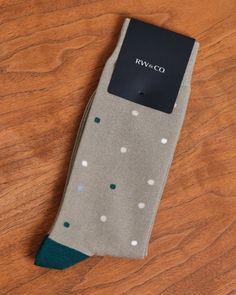 Add some personality to your outfit with these men's beige cotton-blend socks featuring a dotted pattern.  - Stretch cotton blend - Dotted pattern Men Socks Pattern, Luxury Socks, Polka Dot Socks, Flower Socks, Mens Dress Socks, Socks Pattern, Men's Shoes Accessories, Men Socks, Socks Men