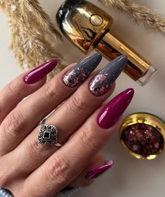 Birthday Nail Inspiration, Birthday Nail Art, Birthday Nail Designs, Birthday Nail, Birthday Look, Metallic Nail Art, Stunning Nail Designs, Diva Nails, Short Square Nails