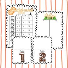 a printable calendar with stamps and numbers for each month, including the number two