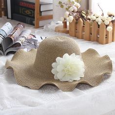 PRODUCT DETAILS Material: Straw Department Name: Adult Gender: Women Style: Casual Item Type: Sun Hats White Flat Brim Hat For Beach Season, Trendy White Brimmed Straw Hat, Casual White Straw Hat For Garden Party, Casual White Sun Hat For Spring, White Flat Brim Hat For Spring, White Spring Hat With Flat Brim, Spring White Hat With Flat Brim, White Curved Brim Straw Hat For Spring, White Fedora Sun Hat For Spring