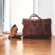 Strapped MAHI Holdall all packed and ready to go (the shoes do fit inside, they make for a better picture though) Leather Gift Ideas, Third Wedding Anniversary, Pretty Accessories, Leather Backpacks, Leather Gifts, Diamond Shop, Affordable Jewelry, One Stop Shop, Leather Design