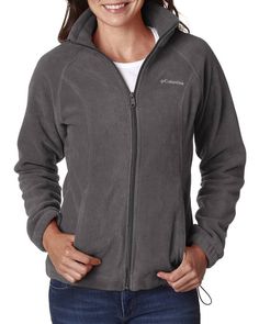 Ladies' Benton Springs™ Full-Zip Fleece - CHARCOAL HTHR - XS | Columbia Women's Benton Springs Full-Zip Fleece Jacket in Charcoal Heather Size XS | Polyester Delta Sigma Phi, Phi Gamma Delta, Fraternity Collection, Kappa Kappa Psi, Corporate Outfits, Greek Clothing, Sorority Outfits, Embroidered Clothes, Embroidered Jacket