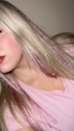 Pink Hair Brown Hair, Brown To Pink Balayage, Pink Hair Highlights, Pink Balayage, Hair Stayl, Cute Ponytail Hairstyles, Long Hair Ponytail, Cute Ponytails, Hair Tinsel