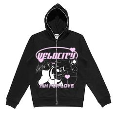 Black Zip Hoodie, Loose Hoodie, Fashion Star, Couples Sweatshirts, Style Hip Hop, Gothic Rock, Estilo Preppy, Oversize Women