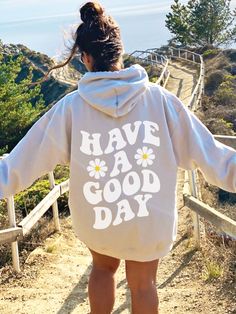 Spread a Positive Message of Kindness with this cute Have A Good Day Hoodie! This Preppy Aesthetic Hoodie is super comfy! Size up for a Trendy Oversized Look! SHIPS FREE! EXPEDITED SHIPPING RECOMMENDED for “BEST CHANCE” of Christmas Delivery. All items are made to order. Please allow for printing time (approx 2-6 days including weekends - 4 days on average) SAT DEC 14TH - MON DEC 16TH: Upgrade to UPS GROUND at CheckoutTUES DEC 17TH - THURS DEC 19TH: Upgrade to UPS 2ND DAY at Checkout (*If you li Have A Good Day Hoodie, Happy Hoodie, Aesthetic Hoodie, Preppy Aesthetic, Have A Good Day, What Makes You Happy, Baddie Outfits, Carolina Blue, Outfits Ideas