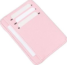 Pink Rectangular Card Holder For Everyday Use, Pink Rectangular Card Holder With Interior Slots, Rectangular Pink Card Holder For Everyday Use, Pink Rectangular Bags With Rfid Blocking, Pink Rectangular Bag With Rfid Blocking, Pink Card Holder With Interior Slots For Daily Use, Pink Rectangular Wallet With Card Slots, Pink Card Holder With Card Slots For Daily Use, Daily Use Card Holder With Interior Slots